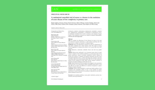 Més informació sobre l'article JOURNAL OF ADVANCED NURSING – Article estudi PIPA