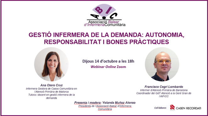 Més informació sobre l'article Webinar ABIC: Gestió Infermera de la Demanda: Autonomia, Responsabilitat i Bones Pràctiques