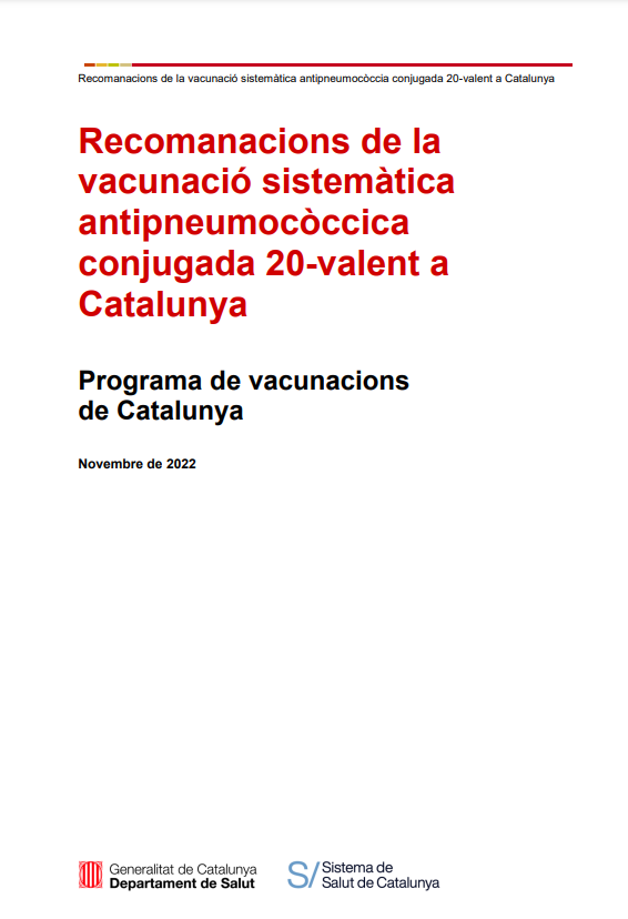 Read more about the article Recomanacions de vacunació Pn20 a Catalunya
